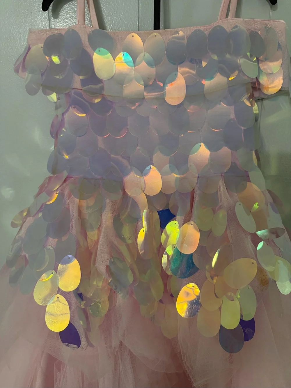 Pink Tulle Short Iridescent Dress Perfect for Birthdays